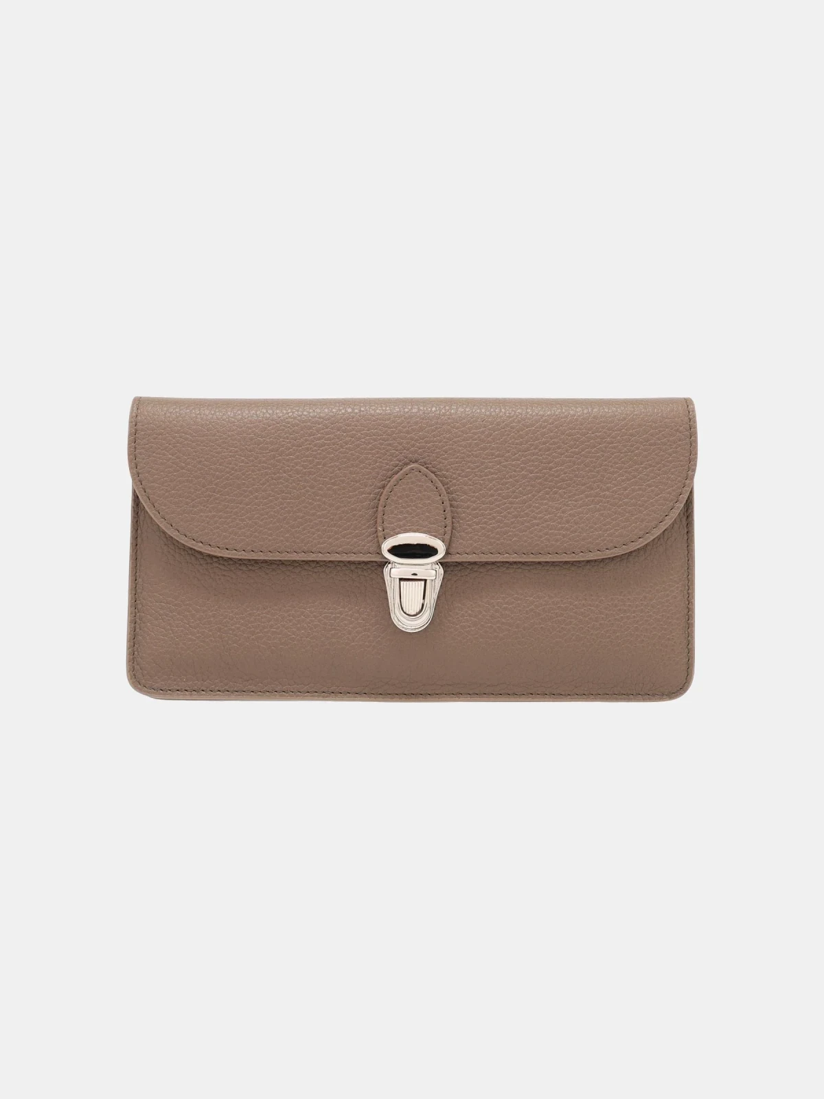 The Large Push Lock Purse - Taupe Celtic