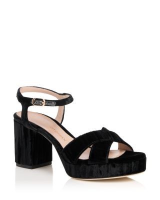 Stuart Weitzman Women's Dayna Velvet Strappy Sandals