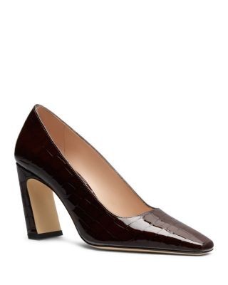 Stuart Weitzman Women's Stassi Embossed Leather Pumps