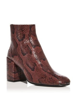 Stuart Weitzman Women's Bacari 75 Snake Embossed Ankle Boots