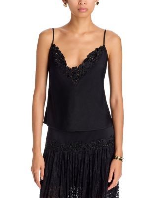 Kobi Halperin Camille Lace Trim Satin Camisole