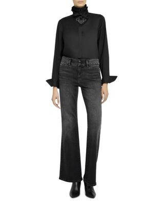 Kobi Halperin Rocco Ruffled Tie Neck Blouse