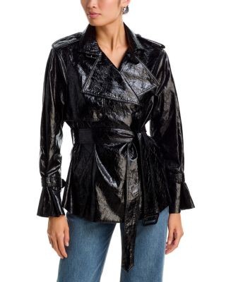 Kobi Halperin Anabelle Faux Leather Belted Jacket