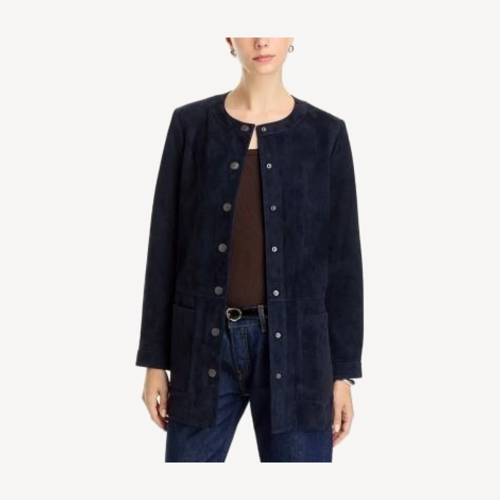 Kobi Halperin Linda Collarless Leather Coat