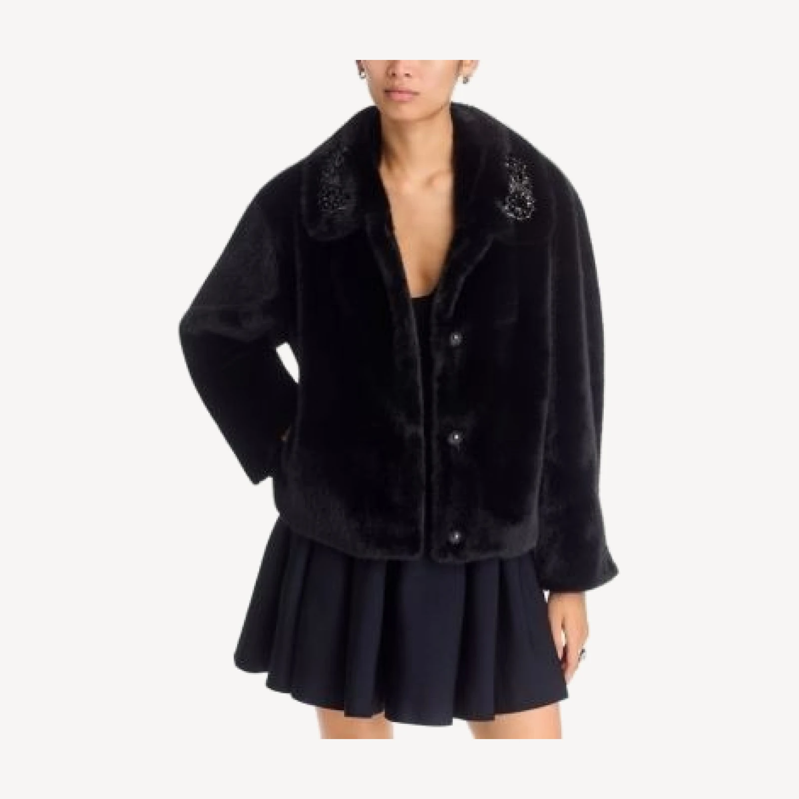 Kobi Halperin Tami Embellished Faux Fur Coat