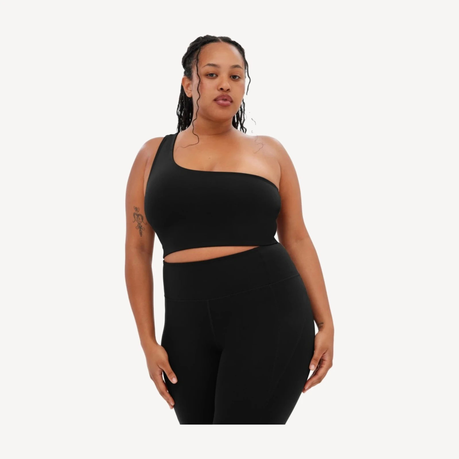 Black Bianca One Shoulder Bra