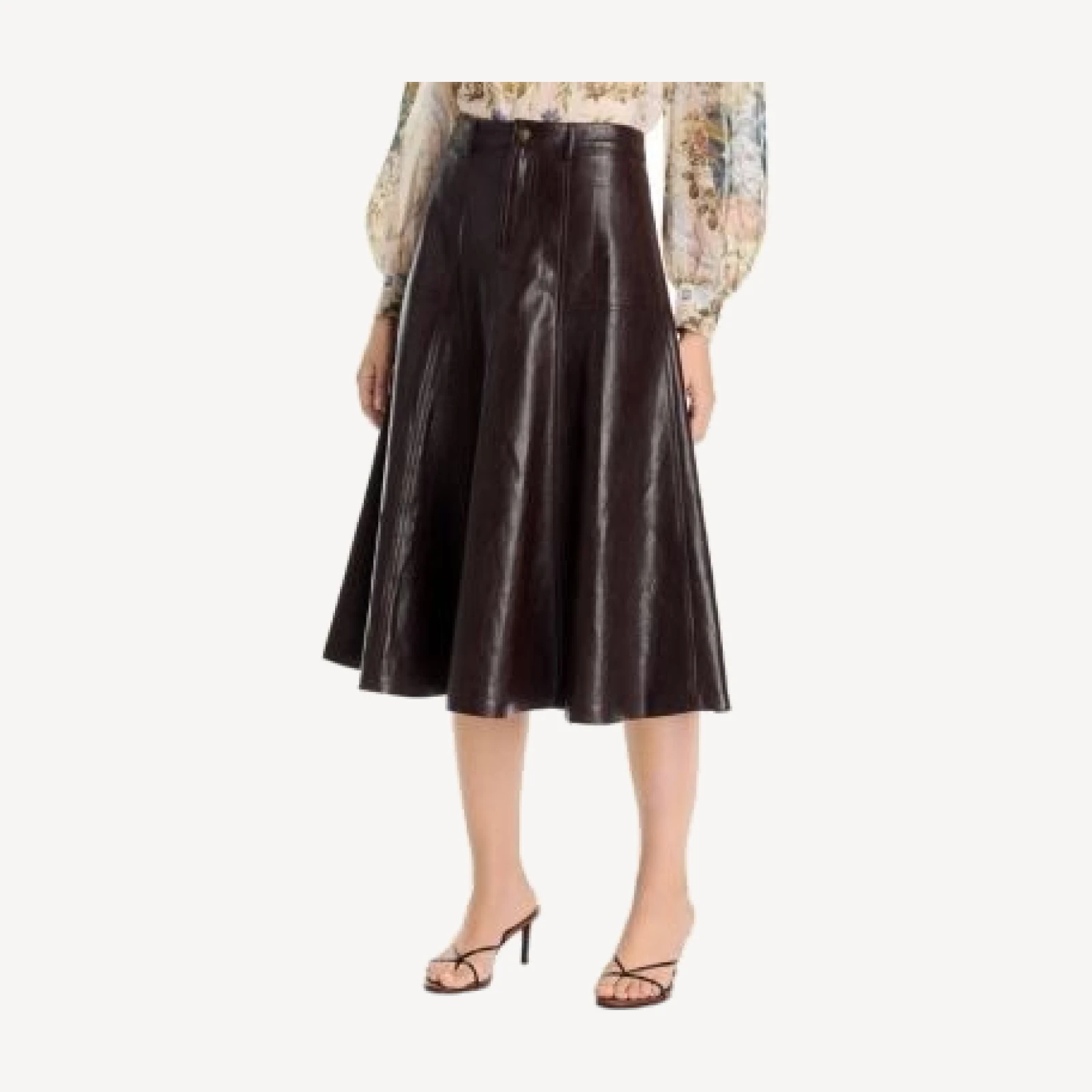 Kobi Halperin Ellen Faux Leather Midi Skirt