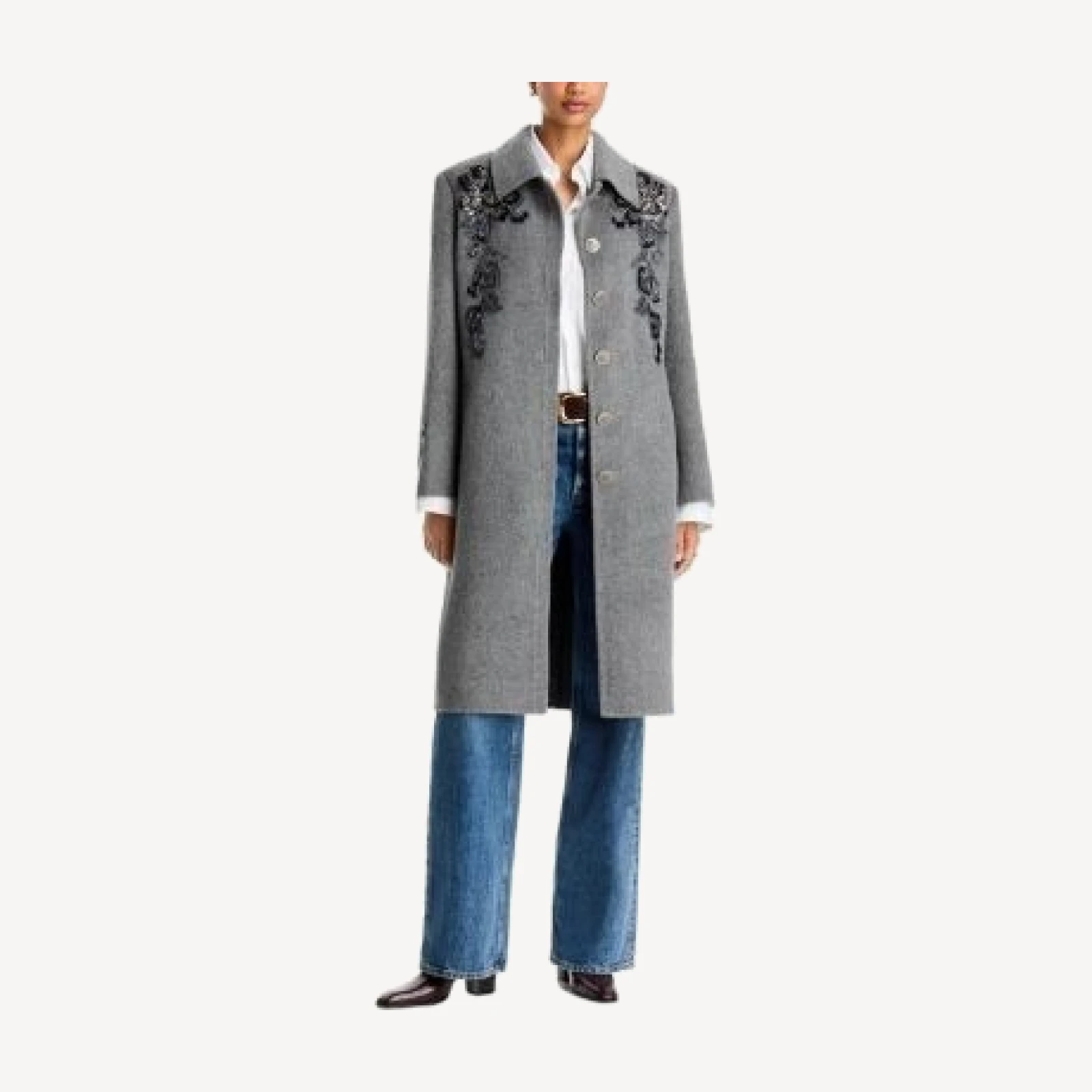 Kobi Halperin Lara Wool & Silk Embroidered Coat