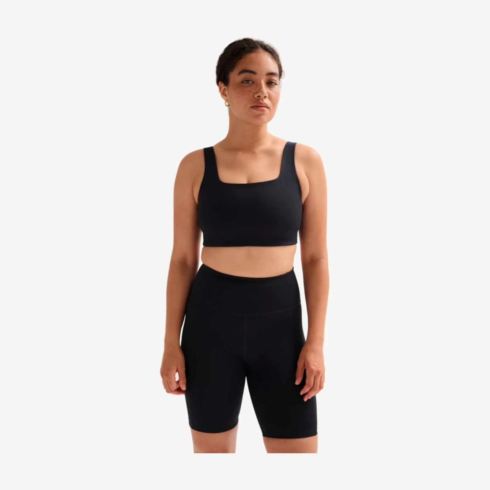 Black Tommy Cropped Bra