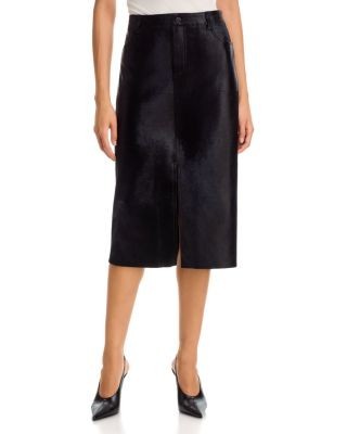 Kobi Halperin Cindy Calf Hair Midi Skirt