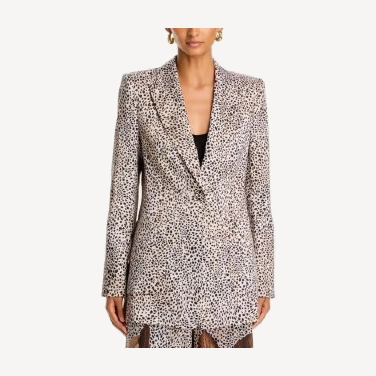 Kobi Halperin Olive Printed One Button Jacket