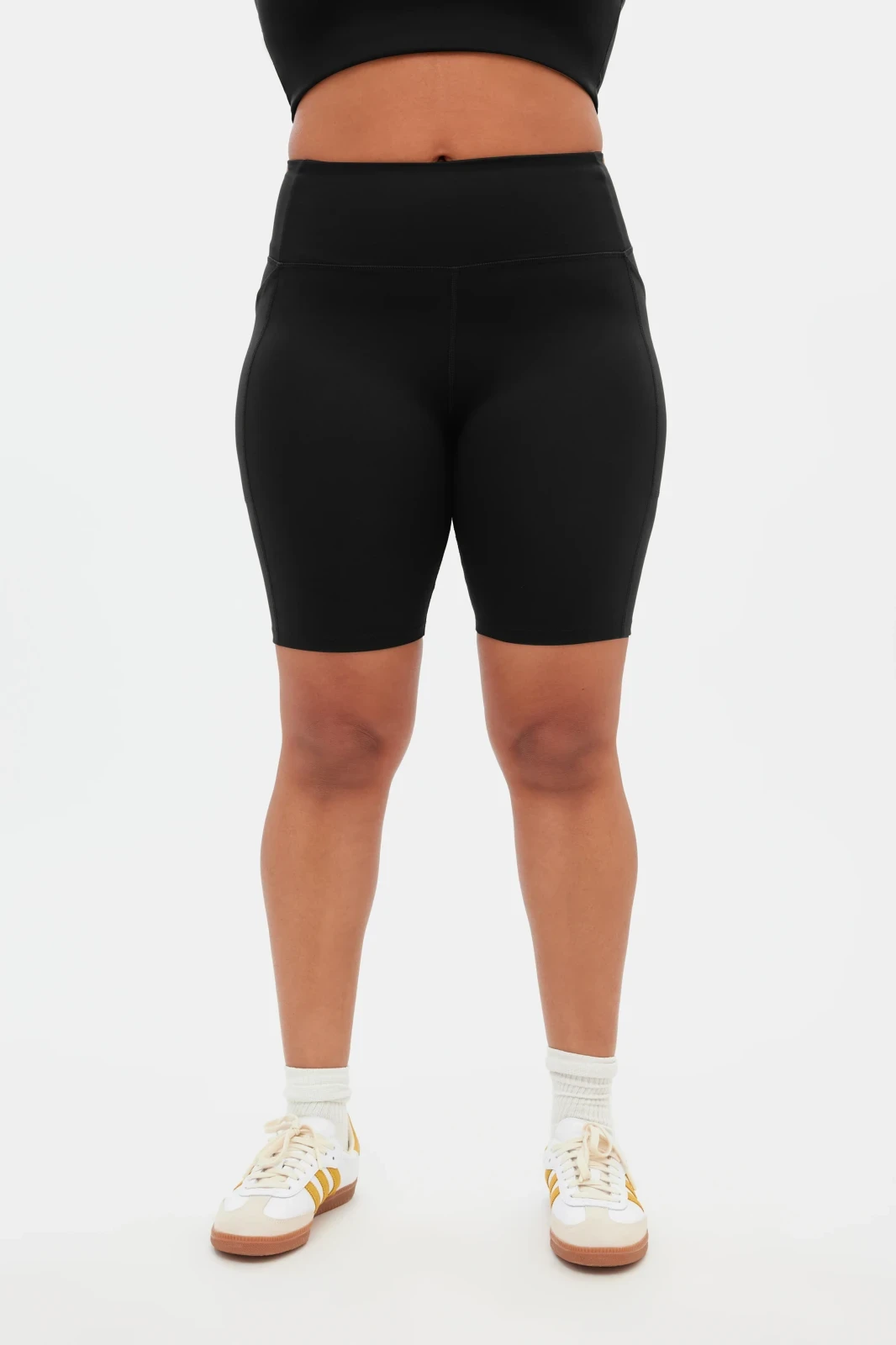 Black High-Rise Pocket Bike Short