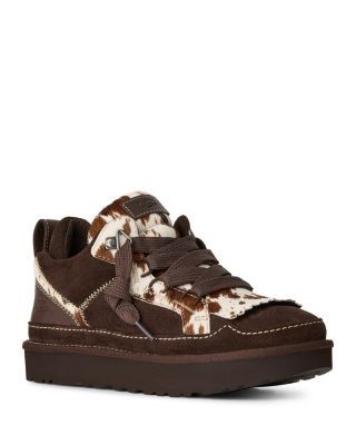 Ugg Lowmel Western Suede & Calf Hair Sneakers