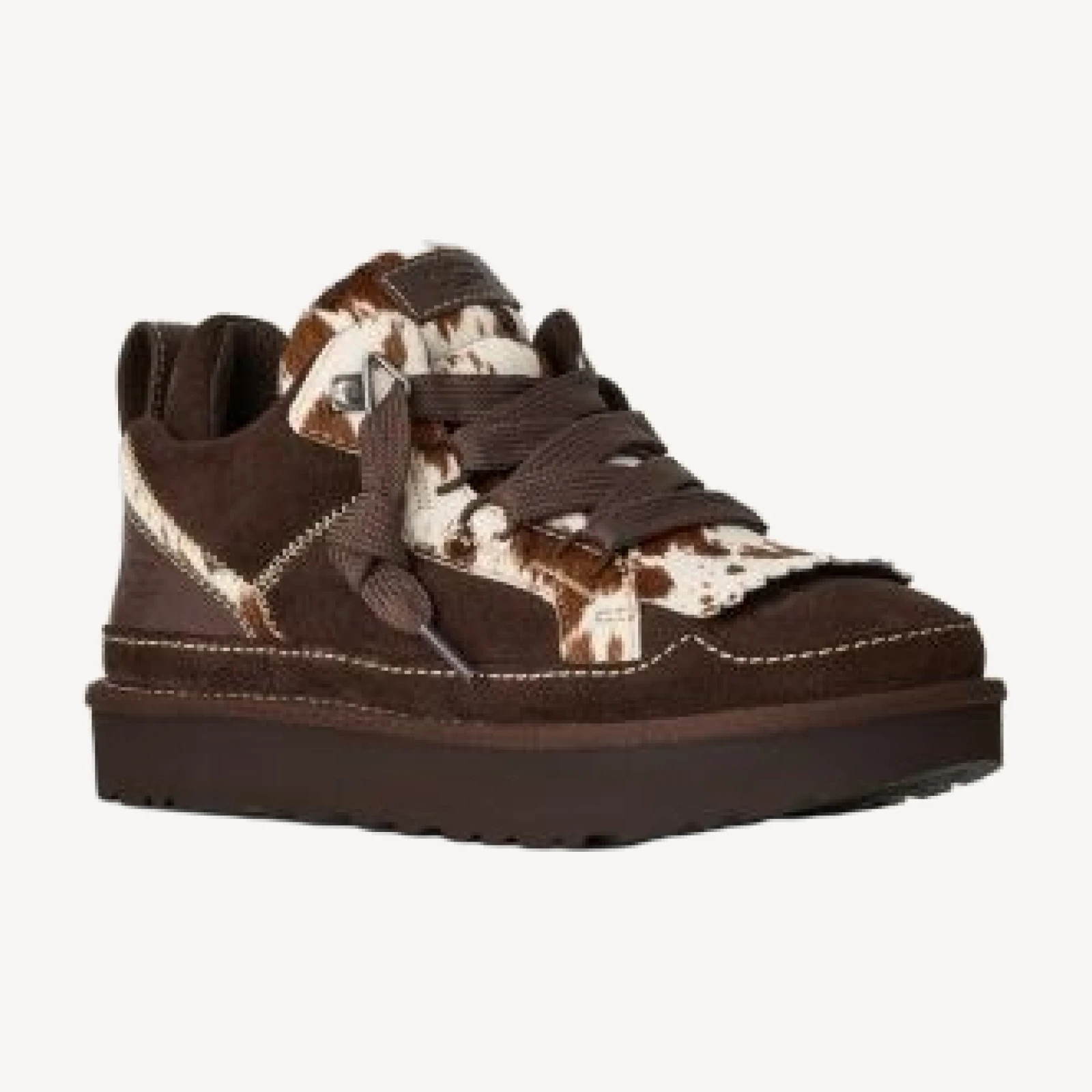 Ugg Lowmel Western Suede & Calf Hair Sneakers