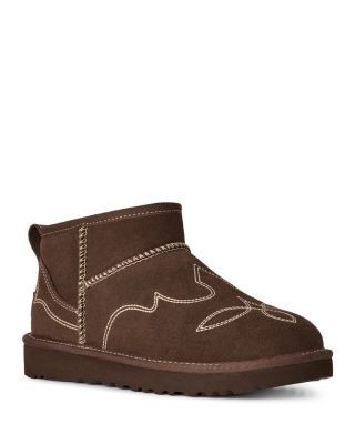 Ugg Women's Classic Ultra Mini Western Shearling Lined Boots