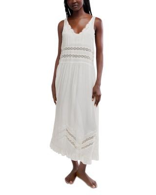 Free People Voile And Lace Sleeveless Midi Dress
