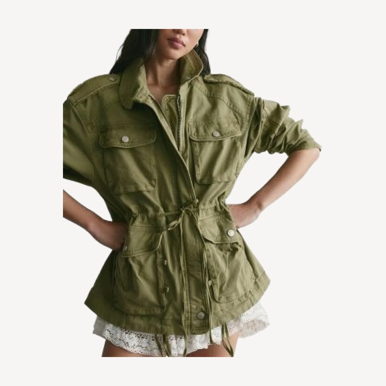 Free People Marlo Surplus Cotton Blend Jacket