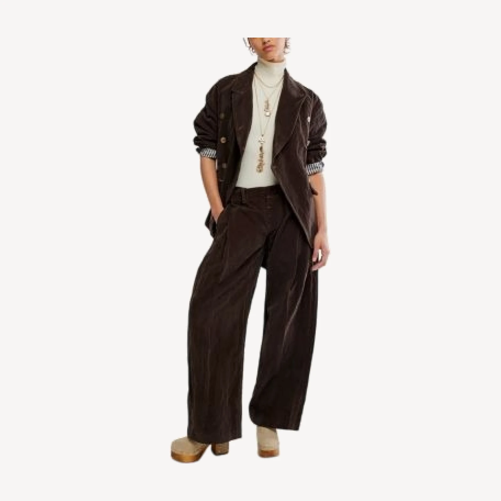 Free People August Cotton Blend Velvet Jacket