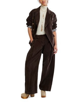 Free People August Cotton Blend Velvet Jacket