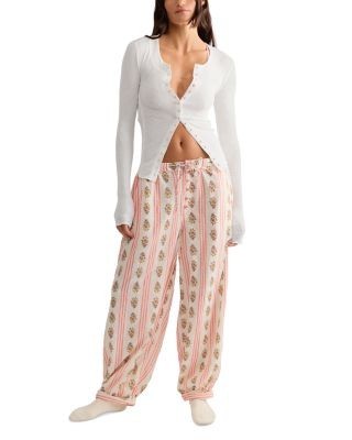 Free People On Repeat Drawstring Cuffed Pajama Pants