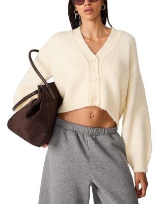 Steve Madden Mica V Neck Button Front Sweater