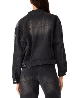 Steve Madden Clarke Cotton Blend Embellished Jacket