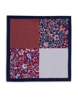 Paisley Quadrant Silk Pocket Square - Exclusive