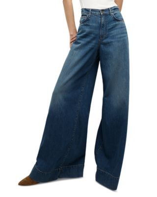 Veronica Beard Haizley High Rise Wide Leg Jeans in Bandit