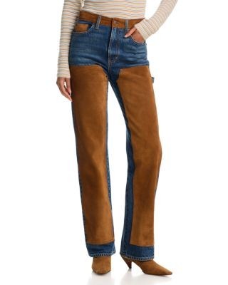 Veronica Beard Dylan High Rise Straight Jeans in Equinox Blue