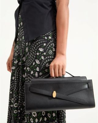 Veronica Beard Dash Leather Clutch Bag