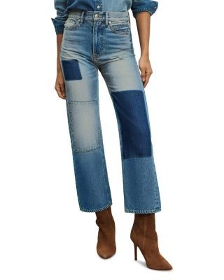 Veronica Beard Dylan High Rise Straight Ankle Jeans in Time Lapse