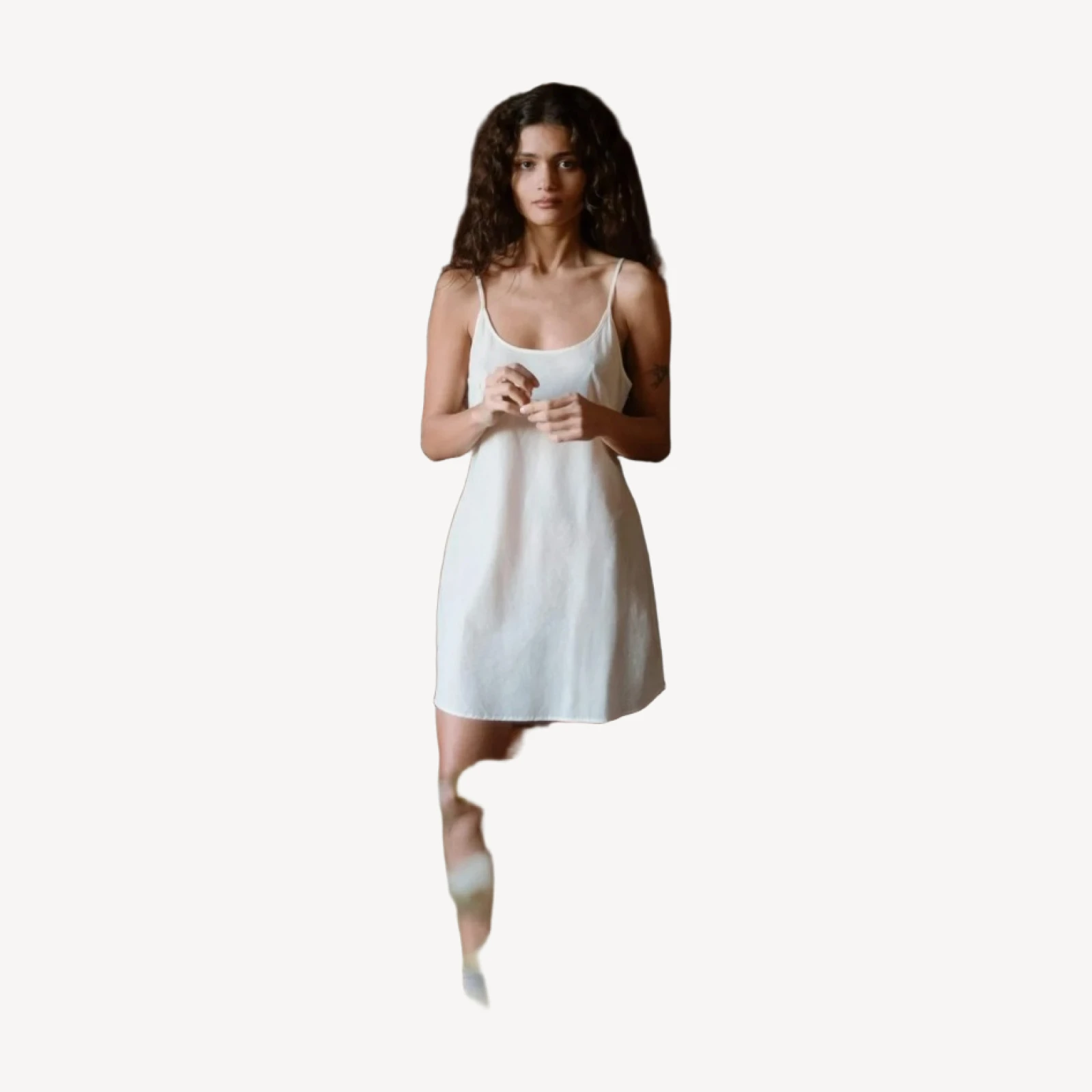 The Flora Slip (Short) | Ivory