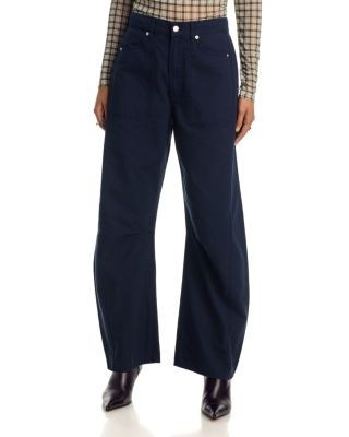 Veronica Beard Sloan High Rise Barrel Leg Jeans in Navy Stone