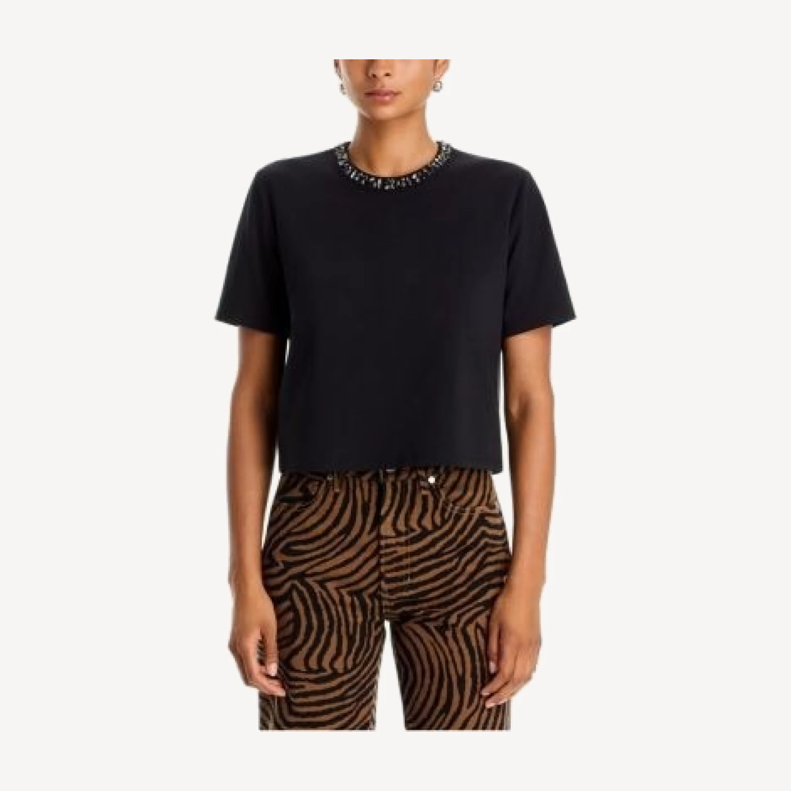 Veronica Beard Sebastian Embellished Crewneck Tee
