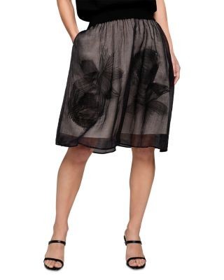 Nic+Zoe Embroidered Mesh Skirt