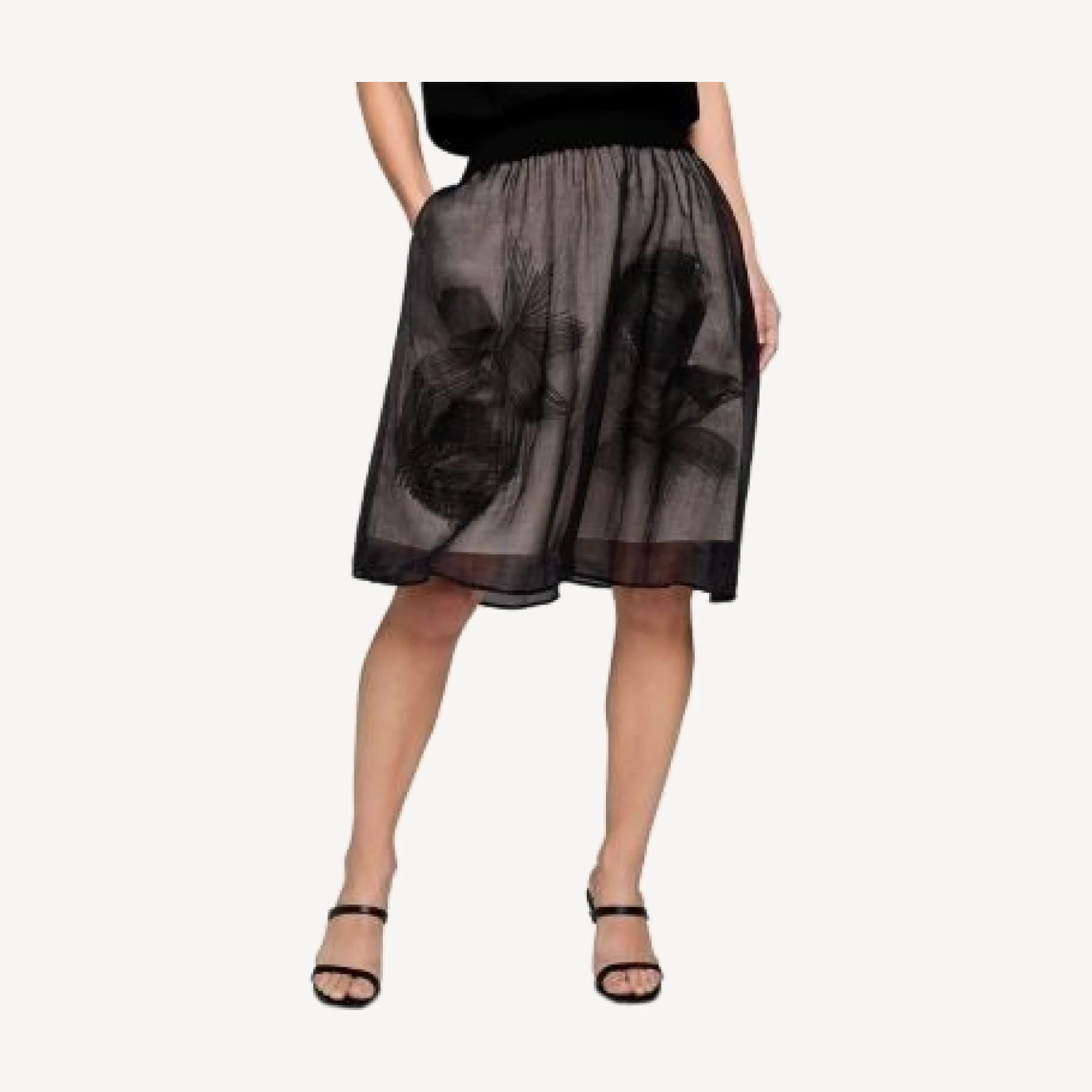 Nic+Zoe Embroidered Mesh Skirt