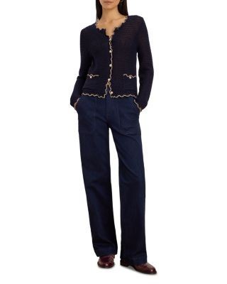 Nic+Zoe Trimmed Mesh Cardigan