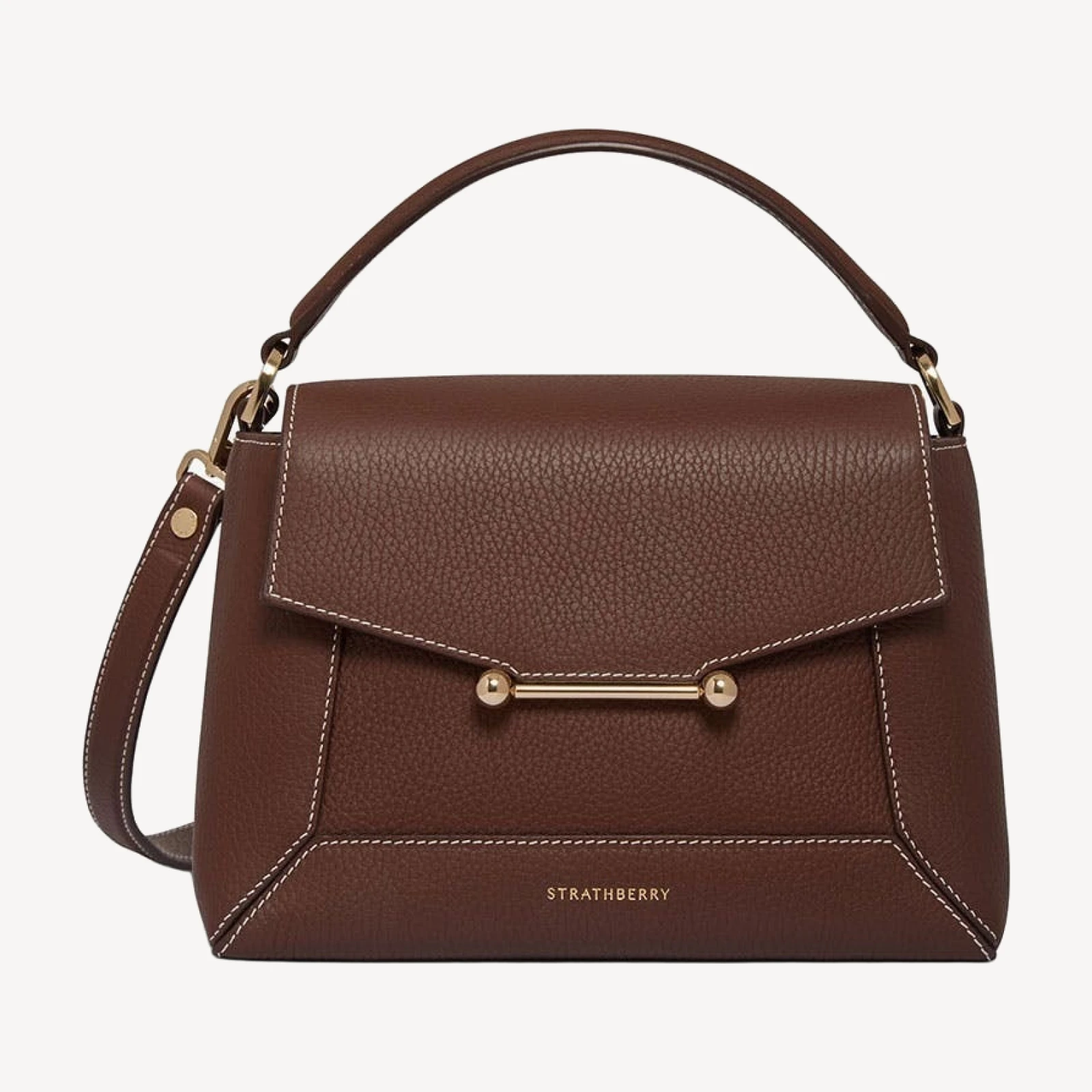 Mosaic Bag - Chocolate with Vanilla Stitch