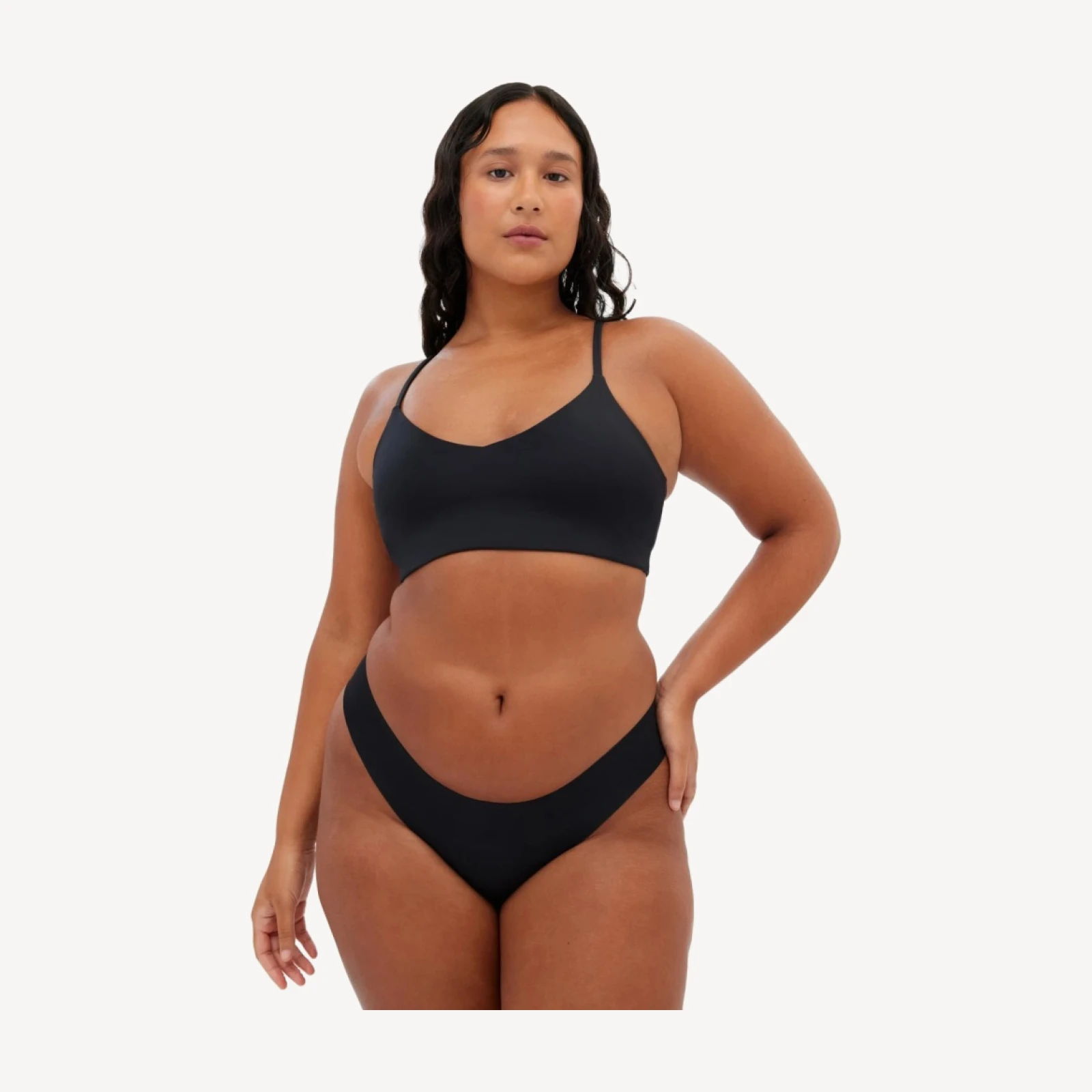 Black V Neck Bralette