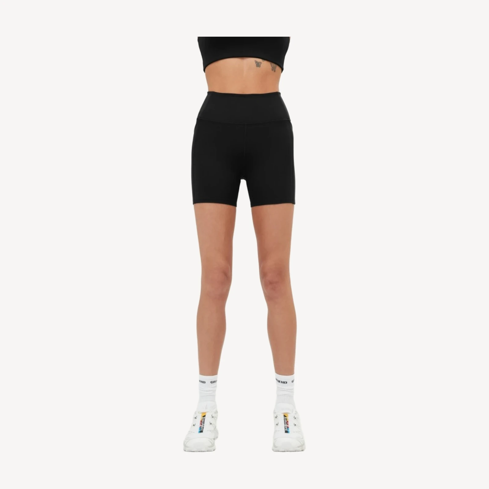 Black Compressive Pocket Run Short