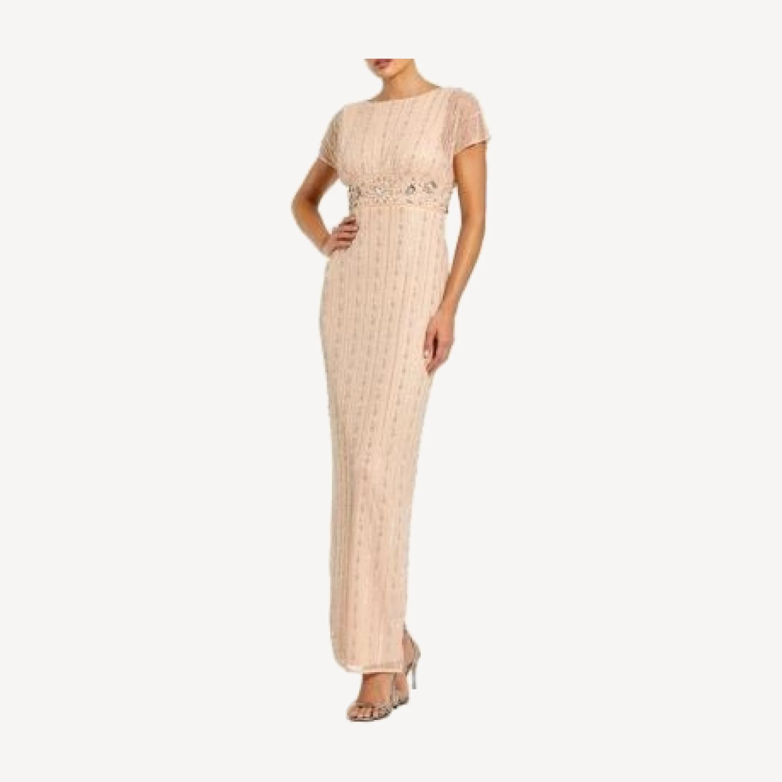 Mac Duggal Beaded Blouson Column Gown