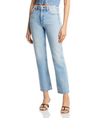 rag & bone Harlow High Rise Ankle Straight Jeans in Lou1