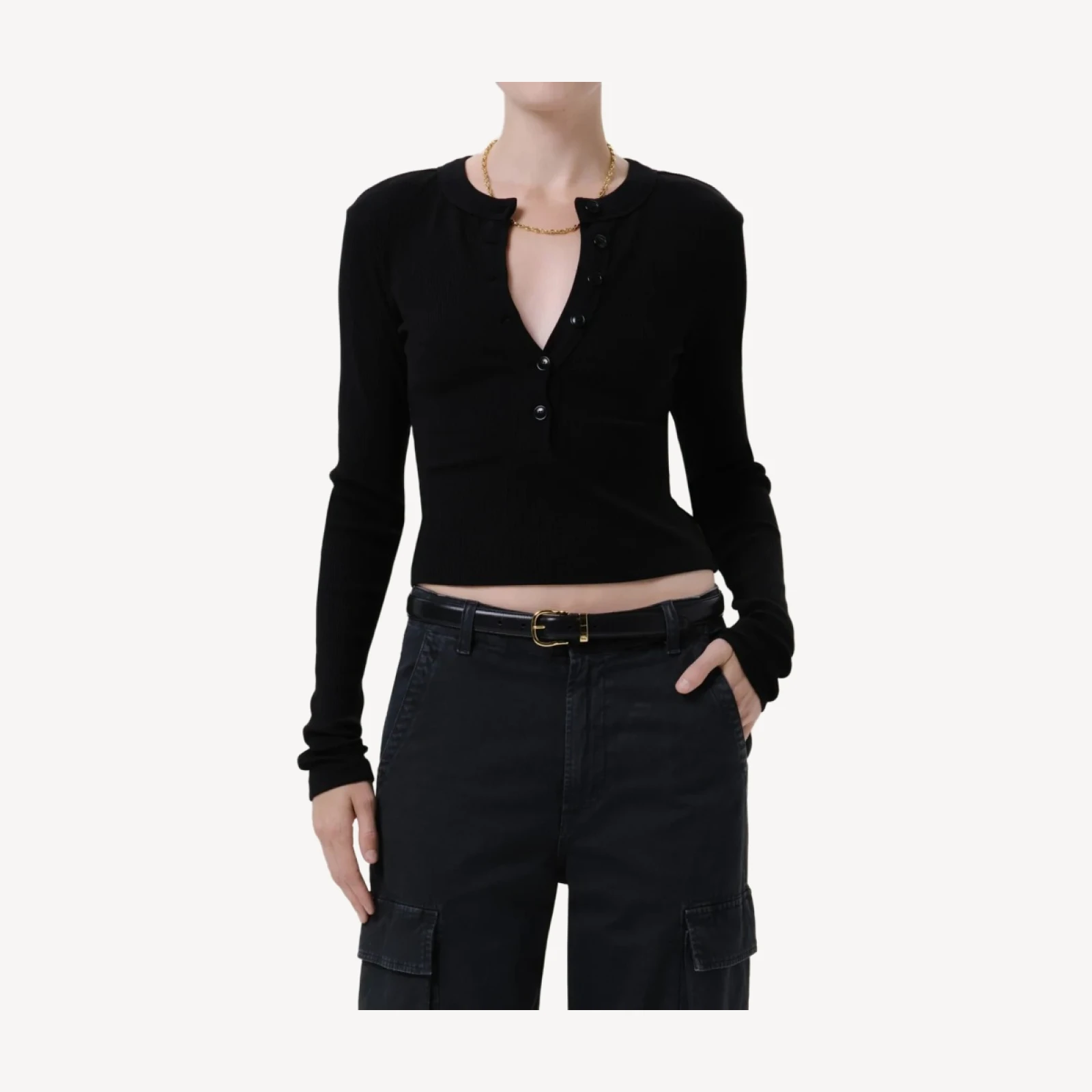 Varra Henley in Black