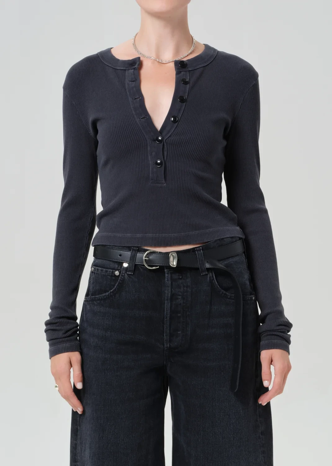 Varra Henley in Charcoal Mineral