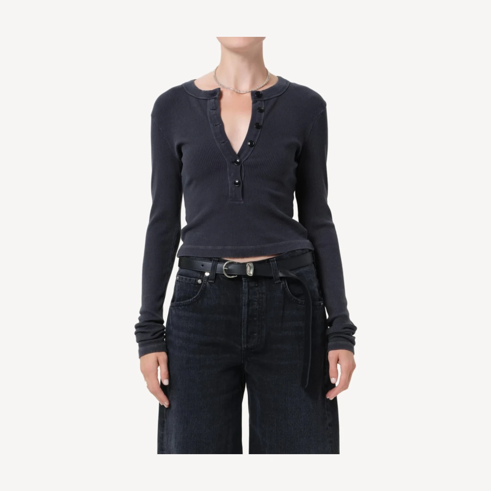 Varra Henley in Charcoal Mineral