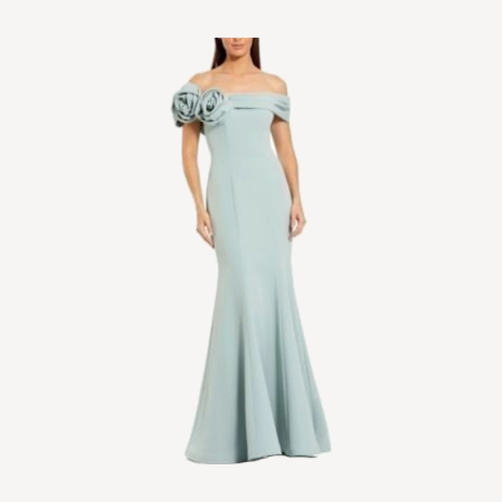 Mac Duggal Off The Shoulder Crepe Mermaid Gown