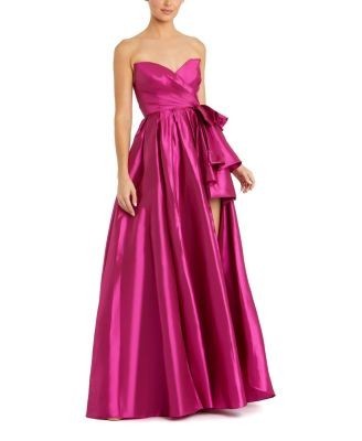 Mac Duggal Strapless Taffeta Gown with Ruffle Detail