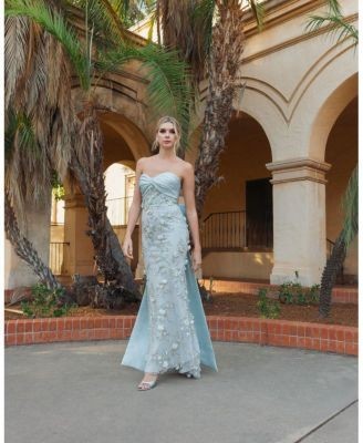 Mac Duggal Strapless Sweetheart Embellished Gown with Bow