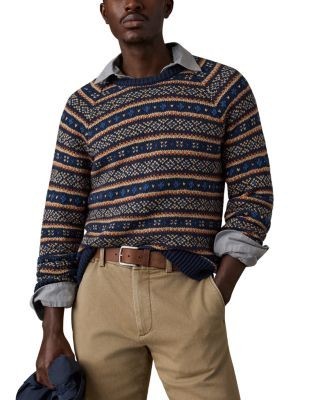 Faherty Nordic Fair Isle Relaxed Fit Cotton Sweater
