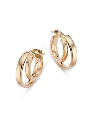 Bloomingdale's Fine Collection Double Hoop Earrings in 14K Yellow Gold